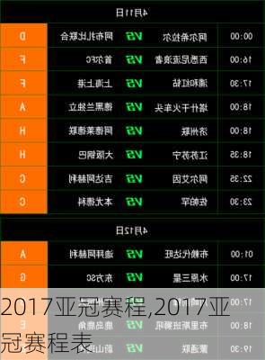 2017赛季亚冠赛场风云再起，最新积分榜揭示激烈角逐全景概览