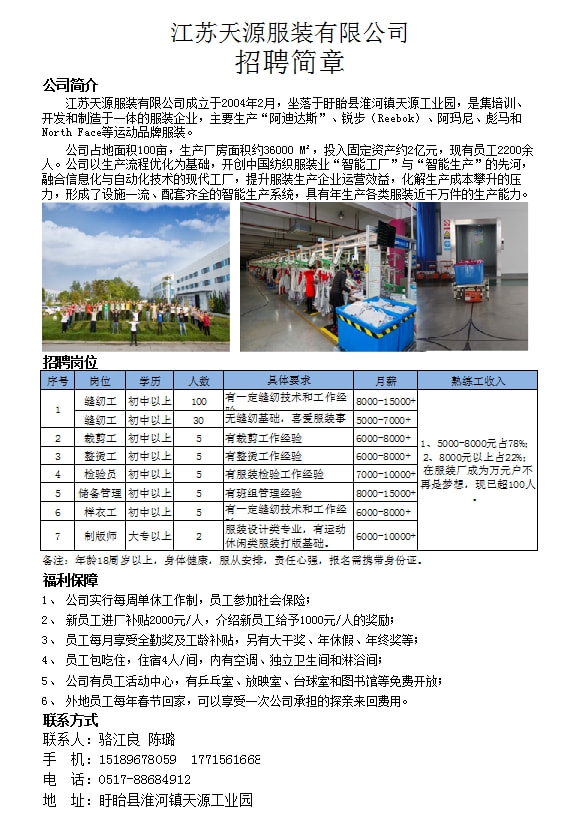 沭阳天最新招聘信息全面概览